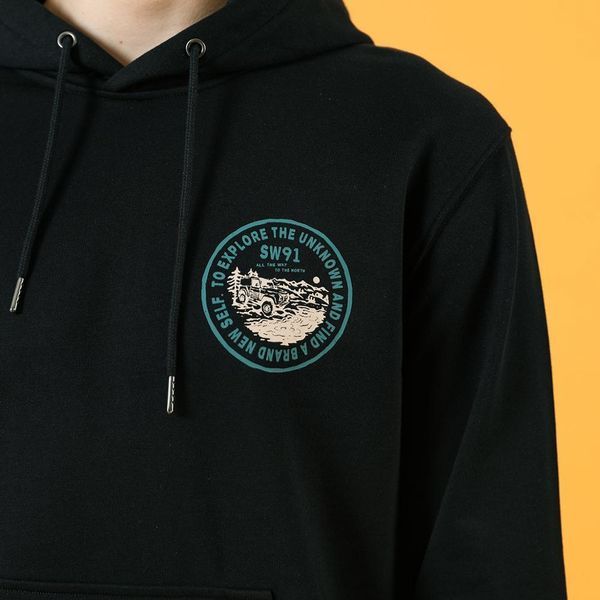 

spring winter road trip print hoodies fashion vintage thick sweatshirts plus size clothes sj120722 3x62, Black