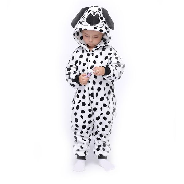 Dalmatiner Kinder Kigurumis Onesie Pyjamas Nachtwäsche Cartoon Welpen Hund Mädchen Junge Party Homewear Overalls Kinder Kostüm Kleidung 211109