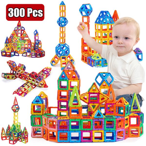 

300 Pcs Mini Magnetic Designer Construction Set Model & Building Toy Plastic Magnetic Blocks Educational DIY Toys For Kids Gifts
