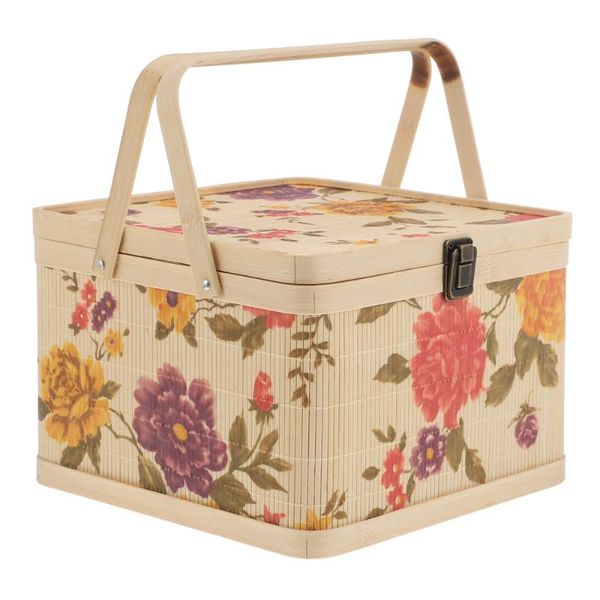 

1pc crab bamboo storage basket egg fruit zongzi container baskets