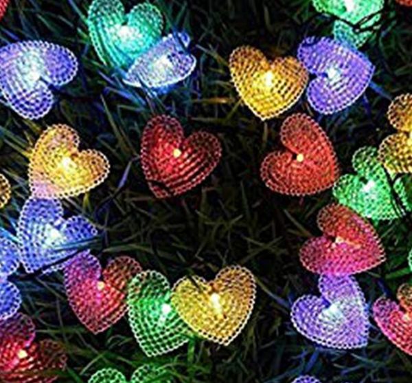 

creative heart-shaped color lamp led string room arrangement bedroom strings