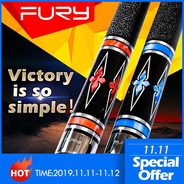

fury cue billiard pool lh 11.75/13mm tip handmade north american maple shaft quick joint professional billard stick kit cues