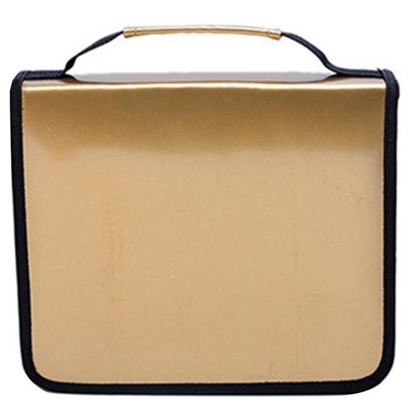 

hole square solid color pu pencil case student stationery storage bags