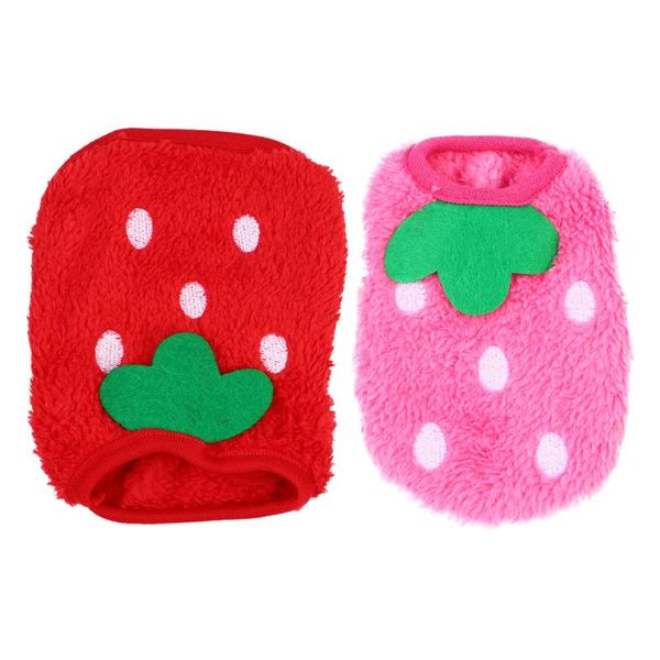 

cat costumes 2pcs puppy warm clothes pet strawberry costume coat outdoor