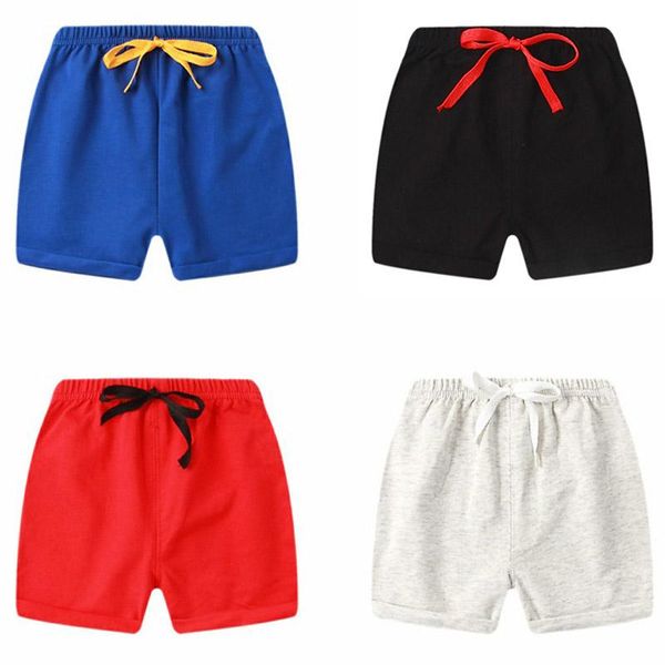 

beach short sports pants baby summer children shorts cotton for boys girls candy color toddler panties kids, Black
