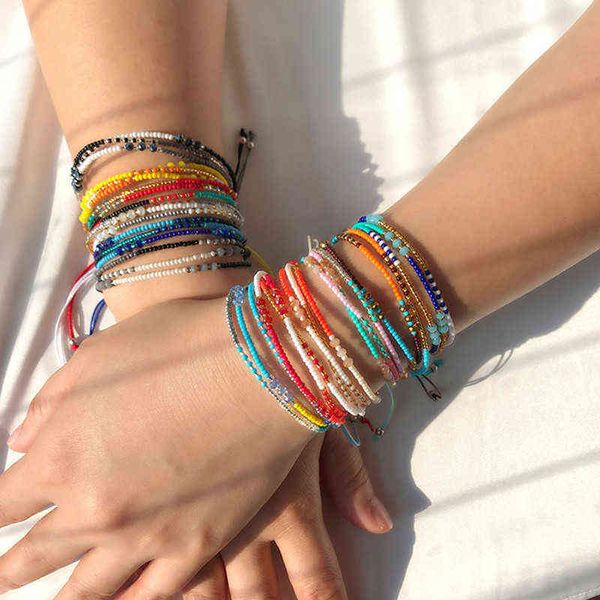 

zoshi bohemian multicolor beads bracelet for women braided 3 layered crystal ethnic summer beach anklet jewelry, Golden;silver