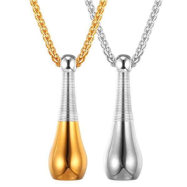 

kpop two tone perfunm bottle 2 use necklace pendant gold color stainless steel for special jewelry p181 necklaces, Silver