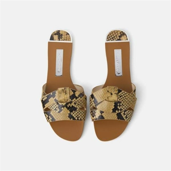 

official website 70% off outlet zar slippers women's summer new cross leather fashion wear flat bottomed beach shoes sandal slipper fac, Black