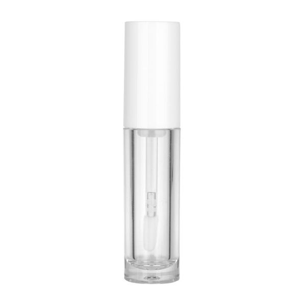 

storage bottles & jars 5 pcs ml round plastic milky white lip gloss tube refillable bottle reusable sample container for lipstick cosme