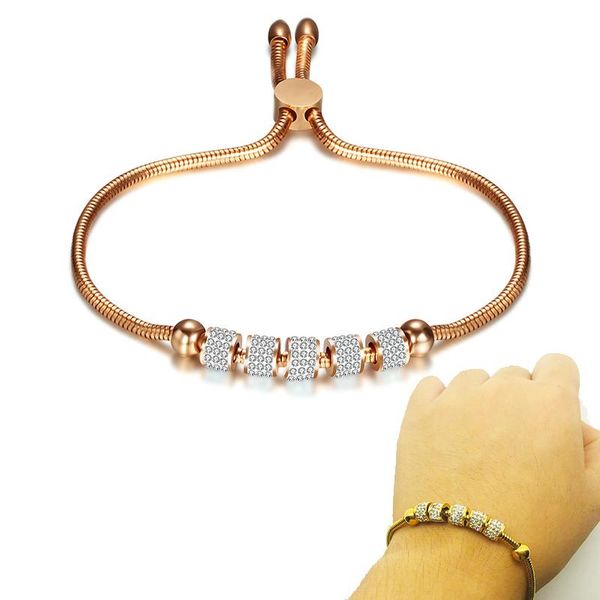 

charm bracelets 2021 jewelry adiustable snake bracelet for women four colors stainless steel brilliant cz pulseira, Golden;silver
