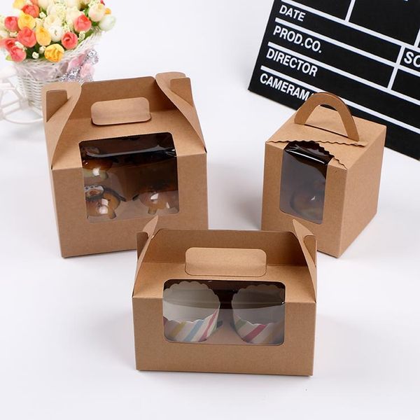 

gift wrap 30pcs kraft paper hand held cupcake box muffin pastry baking supplies