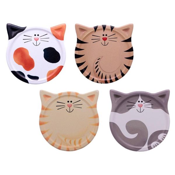 

mats & pads 1 set 4pcs lovely cartoon coasters heat insulation cup ceramic placemats
