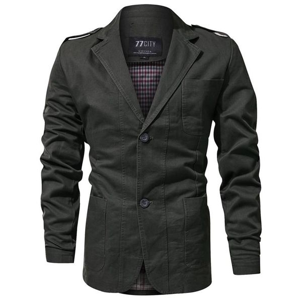 

brand 2021 military blazer men slim fit fashion suit jacket male casual cotton soild color coat 4xl dress blazers wholesale men's suits, White;black