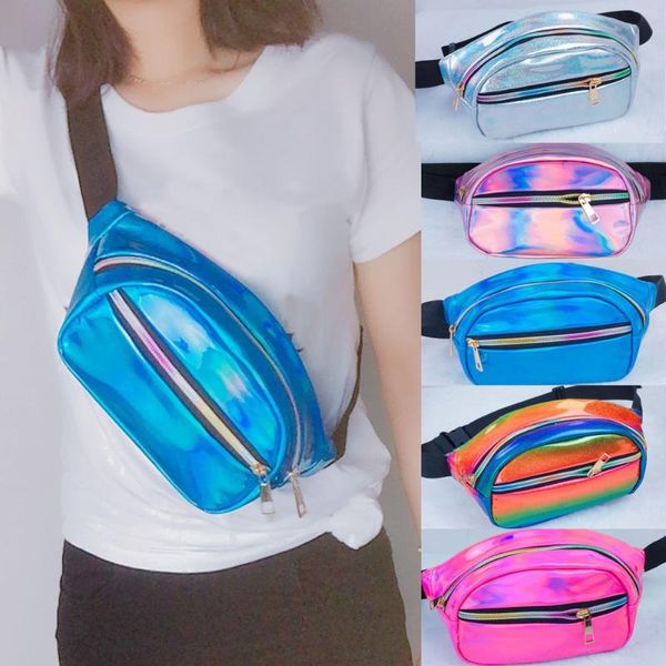 

brand waterproof laser fanny pack hip waist belt pouch women bag bags