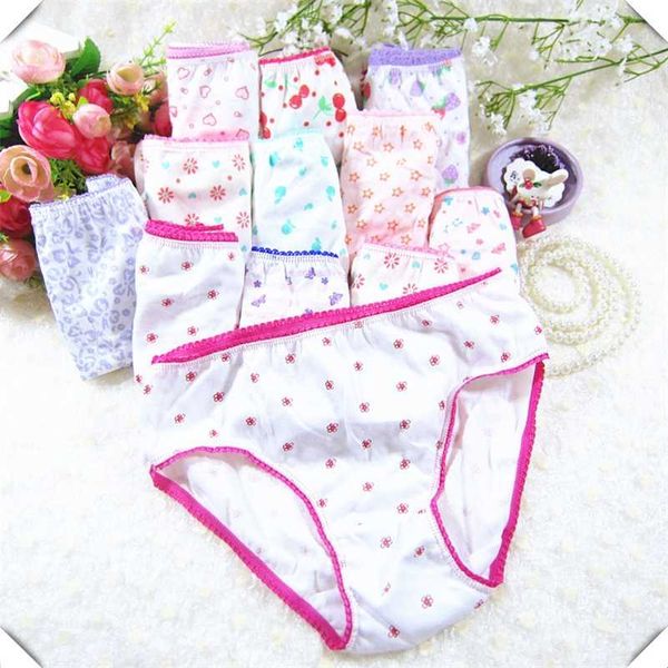 

10pcs cotton kids underwear panties girls baby pants mixed color 2-12years 211122, Camo