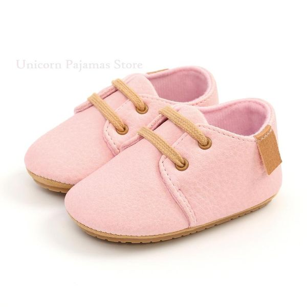 

first walkers baby girls pink walker shoes borns leather retro slippers soft rubber sole for infant toddlers casual moccasins