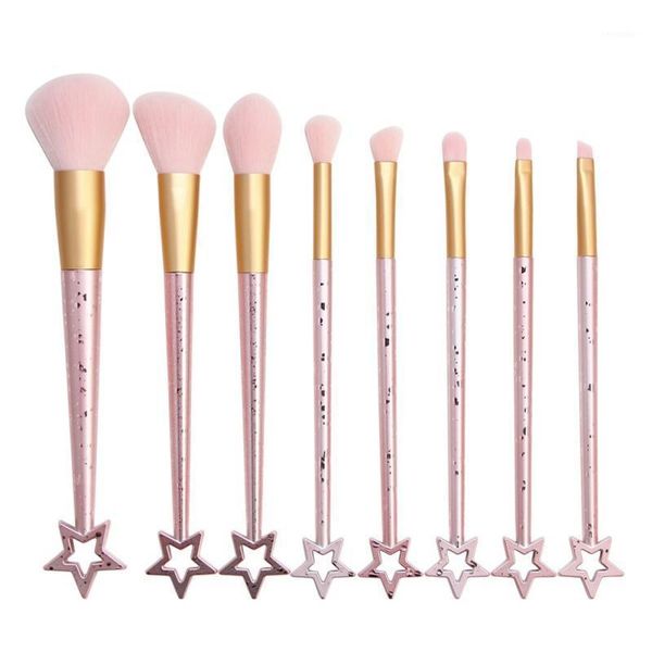 

star shaped professional makeup brush sets foundation powder blush eye shadow kabuki beauty tools.1