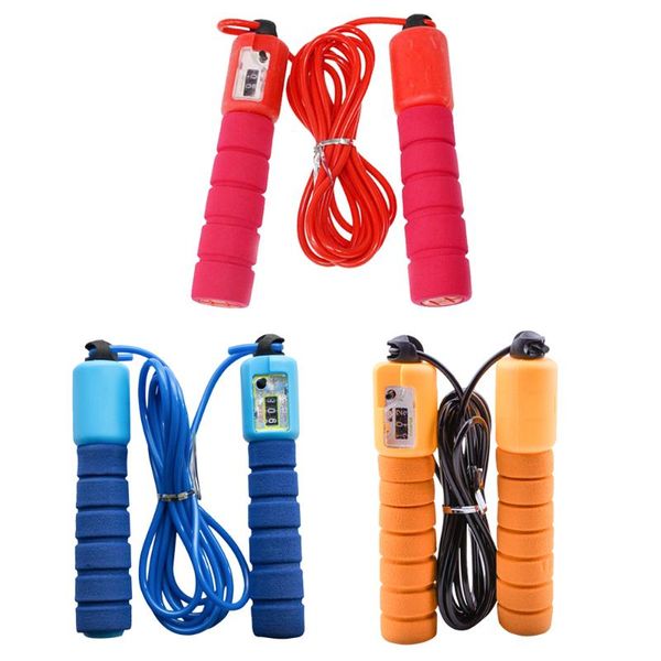 

jump ropes professional weighted skipping rope with automatic counter portable sports equipment fitness exercise pvc