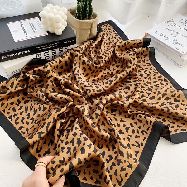 

scarves luxury silk neck scarf for women fashion print kerchief satin head scarfs female 70cm*70cm small shawls green ladies, Blue;gray