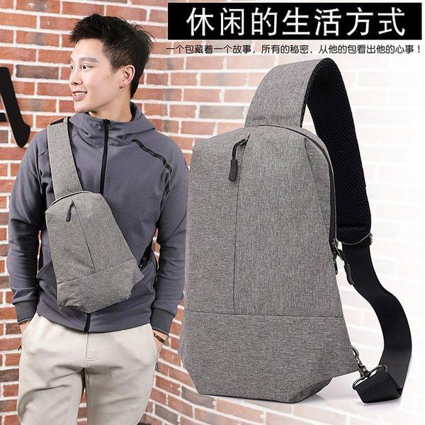 

large capacity chest pack men shoulder bag sports casual men's multi-functional oxford cloth knapsack waist bags