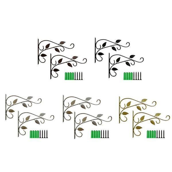 

hooks & rails wall hanging plant bracket wrought iron flower basket for bird feeders wind chimes indoor outdoor festival decoration