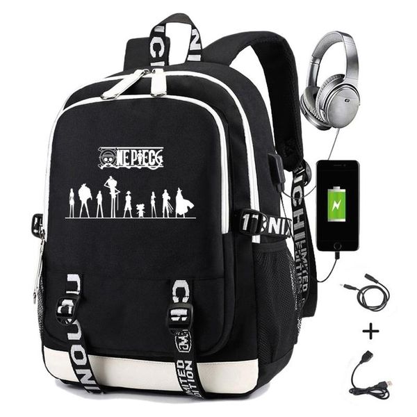 

backpack one piece printing corps women backpacks laptravel bag usb charging for students school bags