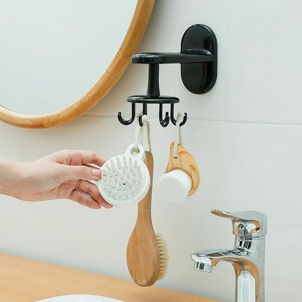 

kitchen hooks 360 rotating self adhesive 1 home handbag bag ties hanging rack wall hanger clothes door hook l8g5 & rails