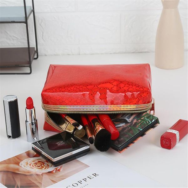 

fashionable korean laser alligator travel cosmetic bag bags & cases
