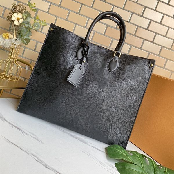 

fashion designers shoulder bags women handbags genuine leather embossed large capacity shopping bag cowhide trim purses