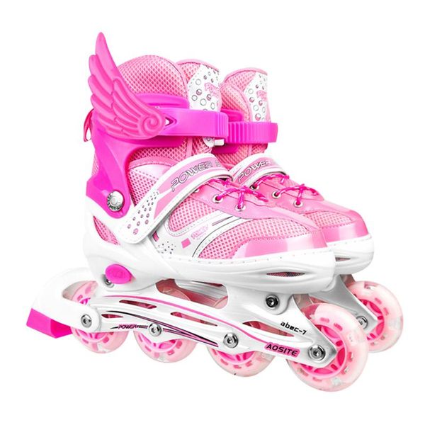 

adjustable inline skates kids roller flash sneaker outdoor children patins sport shoes &