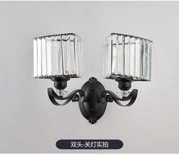 

crystal wall lamp bedroom bedside living room same style staircase el model light luxury american