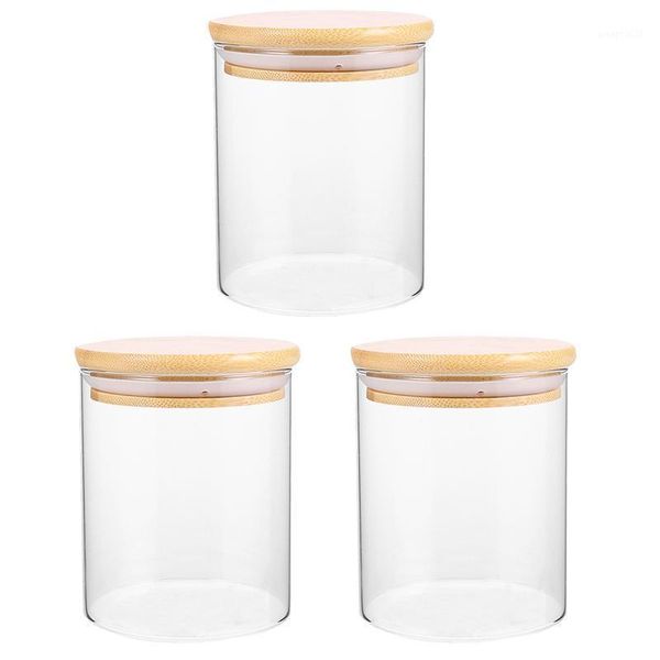 

storage bottles & jars 3 pcs moisture-proof household cereals pots sealed with lid