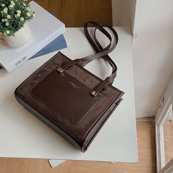 

shopping autumn fashion frosted one shoulder womens bag 2021 korean fashion all-matching simple tote bag business trip large space bag