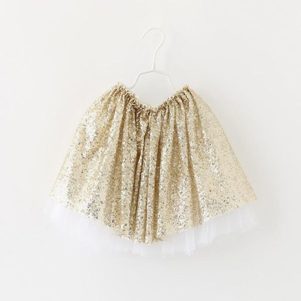 

skirts fluffy gold sequins pettiskirts xmas tutu girls princess dance party tulle skirt petticoat for 2-8y kids, Blue