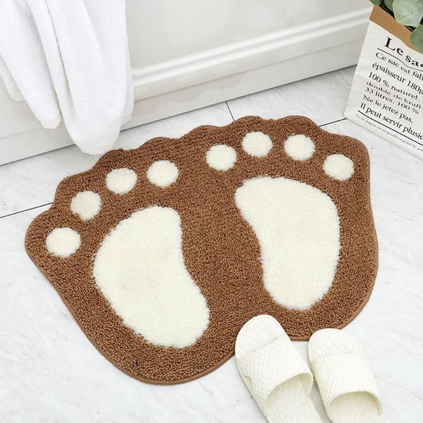 

bath mats super absorbent mat thick anti-slip kitchen bathroom floor rug doorway pad footprint shaped shower decor carpet 2021