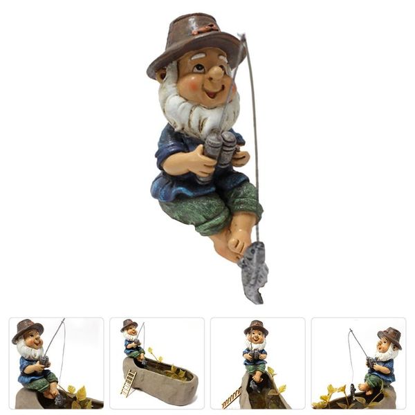 

garden decorations 1pc resin dwarf decor fishing adornment creative ornament park