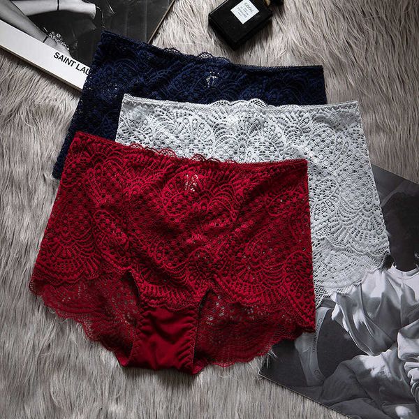 

g strings underwear lace high waist traceless cut-out briefs women's cotton bottom crotch, Black;white