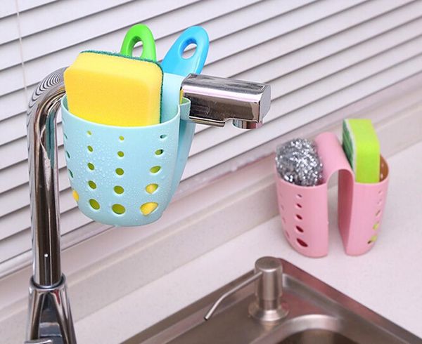 

kitchen storage & organization 50pcs/lot fast sink sponge holder bathroom soap hanging shelving rack drain faucet pail shelves