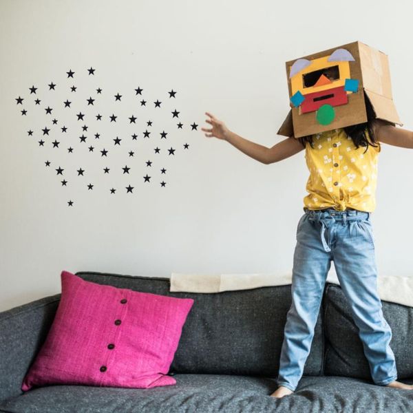 

wall stickers 260pcs five-pointed star shaped decorative decals decor