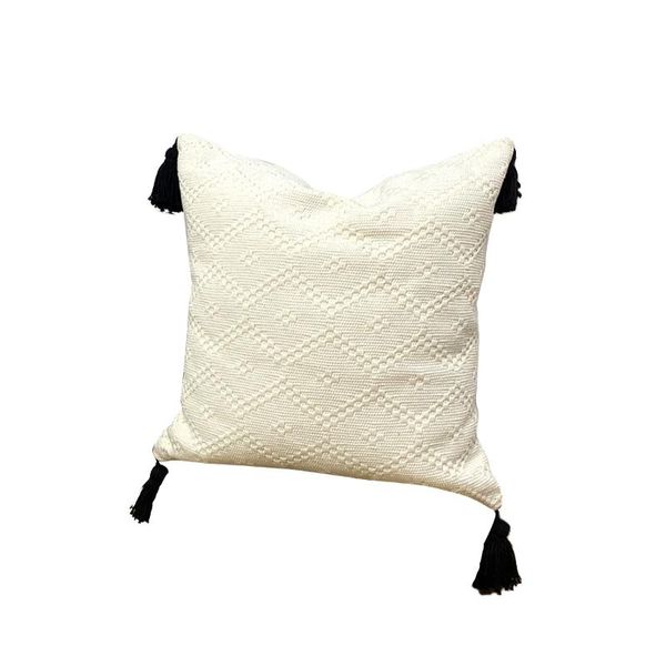 

pillow case 2021 throw cover cotton woven decorative pillowcase with tassels decoration for living room bedroom sofa bed