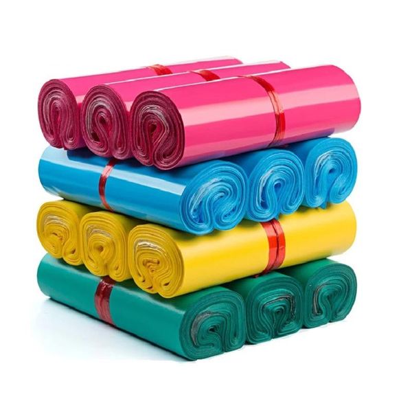 

storage bags leotrusting 50pcs colored poly mailer mailing express boxes packaging envelope bag plastic garments