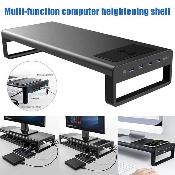 

hubs smart base aluminum alloy computer lapstand with usb 3.0 port @m23