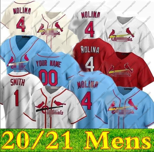 

custom 2021 28 nolan arenado jersey 46 paul goldschmidt 4 yadier molina 1 ozzie smith 25 dexter fowler baseball jerseys, Blue;black