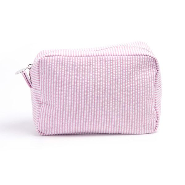 

cosmetic bags & cases 1pc retail blanks seersucker case travel makeup dom112-059