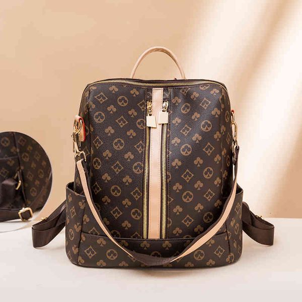 

backpack luxury women's high-quality texture leather fashion leisure travel designer large-capacity female bag aq4u