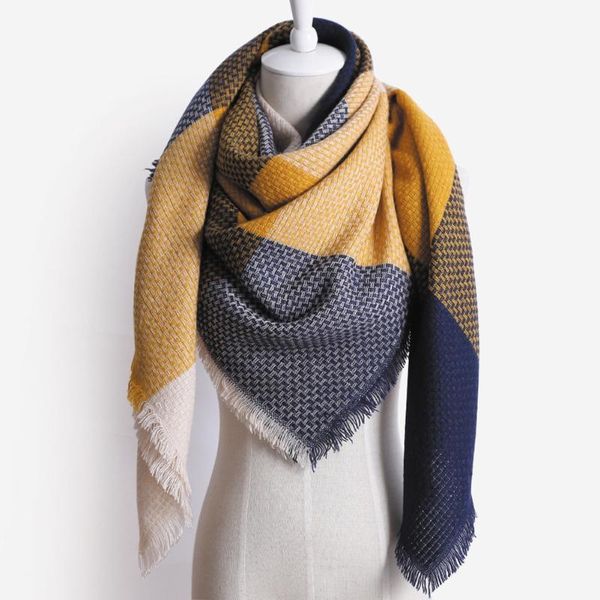 

scarves women scarf wrap blanket oversized tartan plaid shawl clothing accessories, Blue;gray