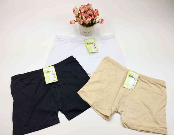 

underwear bamboo fiber safety underpants three-point lace summer straight, Black;pink