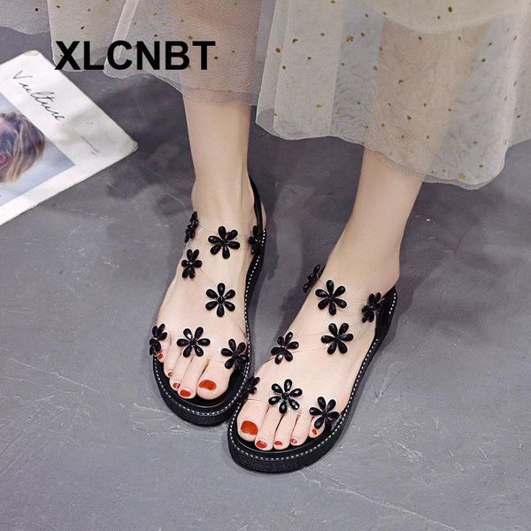 

black diamond sandal women summer fairy wedgings 2021 style trifle thick platform web celebrity roman flower shoes sandals