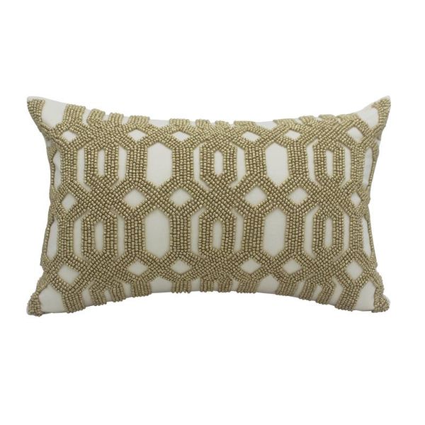 

cushion/decorative pillow handmade beaded cushion cover luxury european living room pillowcase home decor waist 30x50cm