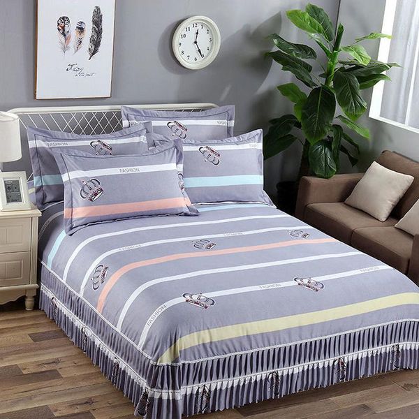 

sheets & sets fashion thicken flat bed sheet full queen king bedroom double home bedding coverlid bedspread cover clouds skirt